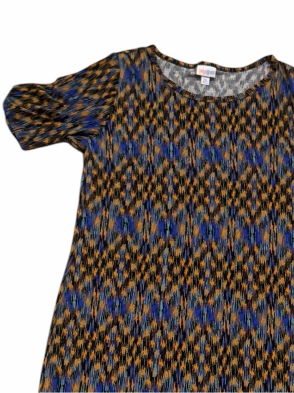 NEW•Julia Abstract Shift Dress- Unique Pops Of Blended Color•2X